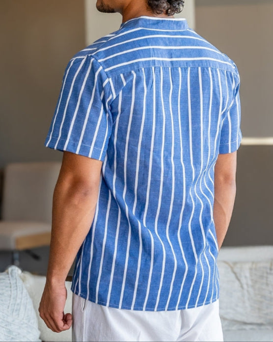 Men's Polo Shirt Navy Size M Organic Cotton-2